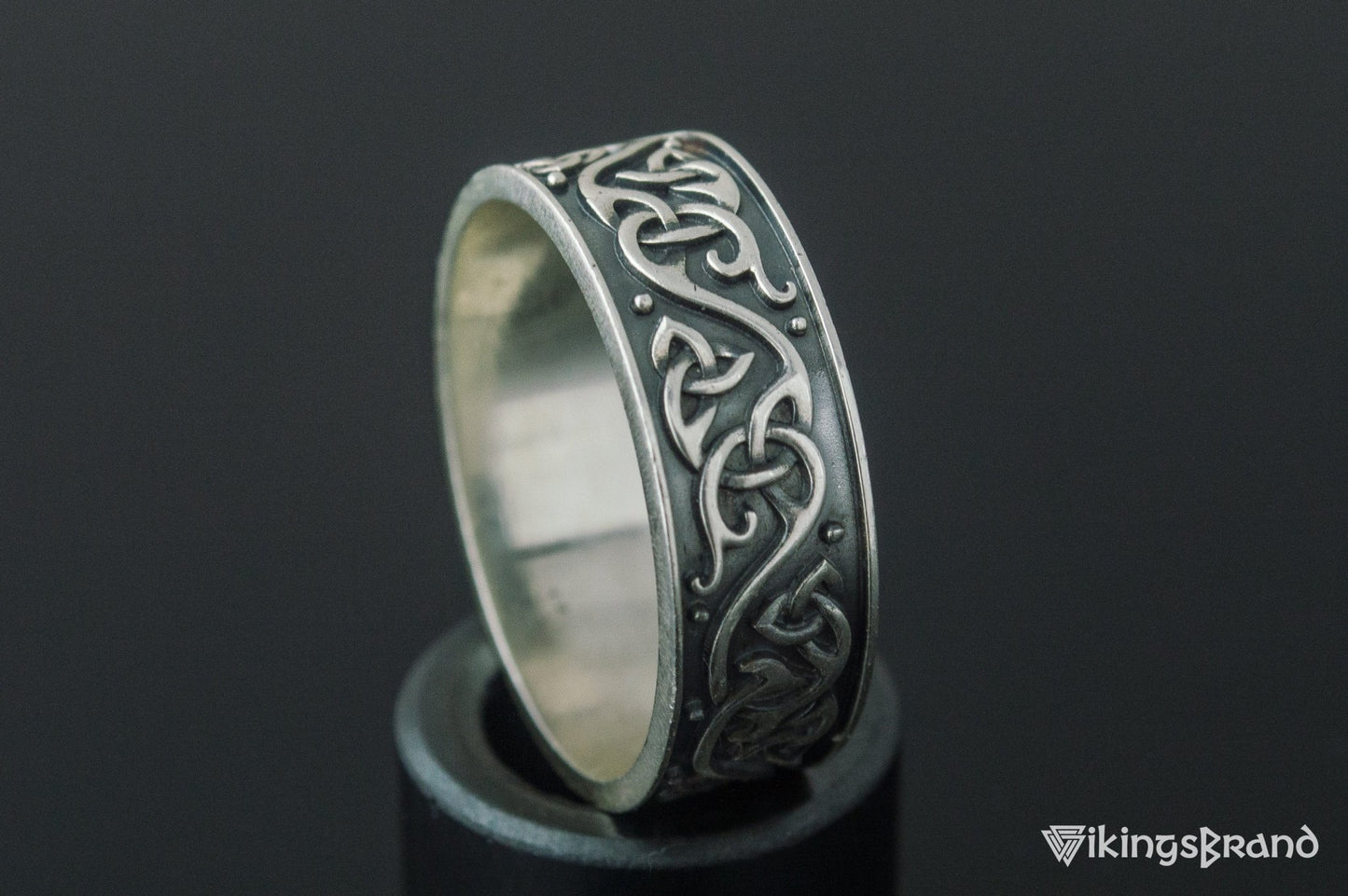 Beautiful Ornament Viking Ring Sterling Silver Viking Jewelry