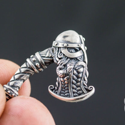Beautiful Viking Axe 925 Sterling Silver Pendant - VikingsBrand