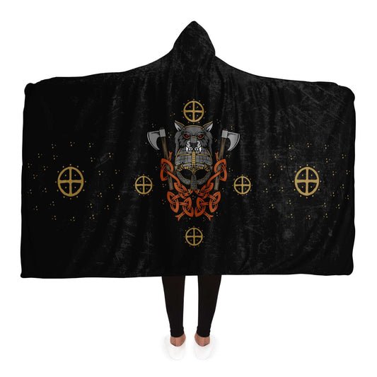 Berserker Line Viking Hooded Blanket