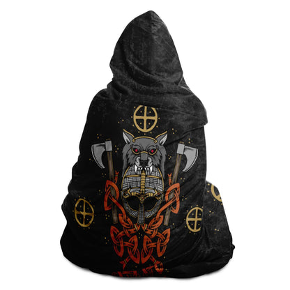 Berserker Line Viking Hooded Blanket