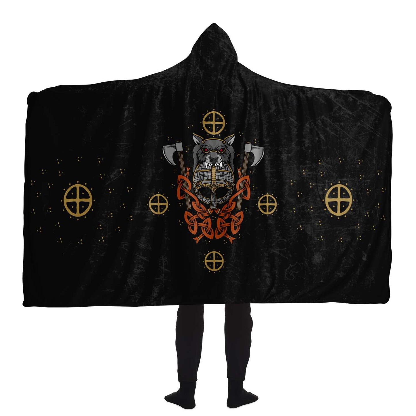 Berserker Line Viking Hooded Blanket