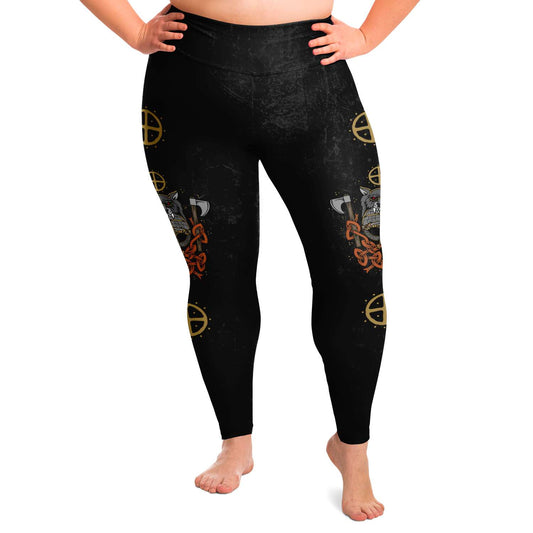 Berserker Line Viking Shieldmaiden Plus Size Leggings
