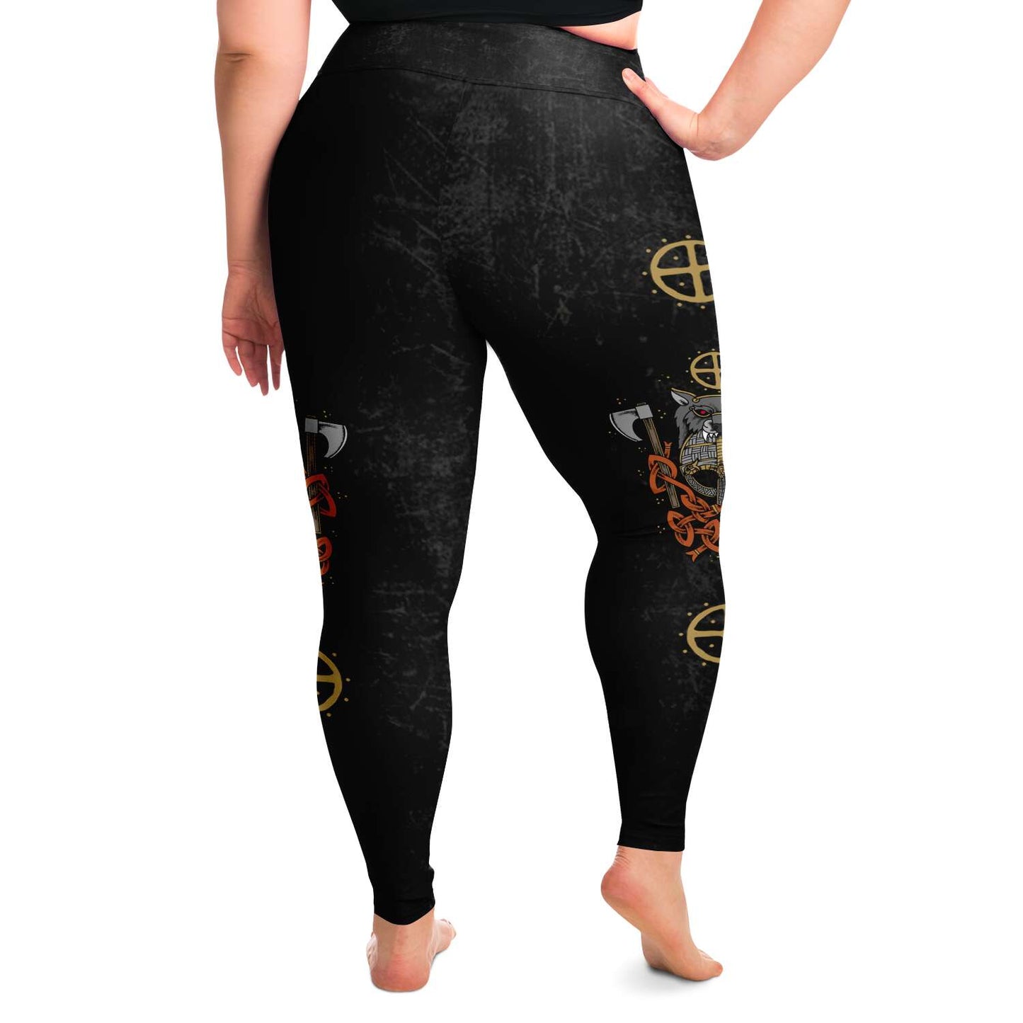 Berserker Line Viking Shieldmaiden Plus Size Leggings