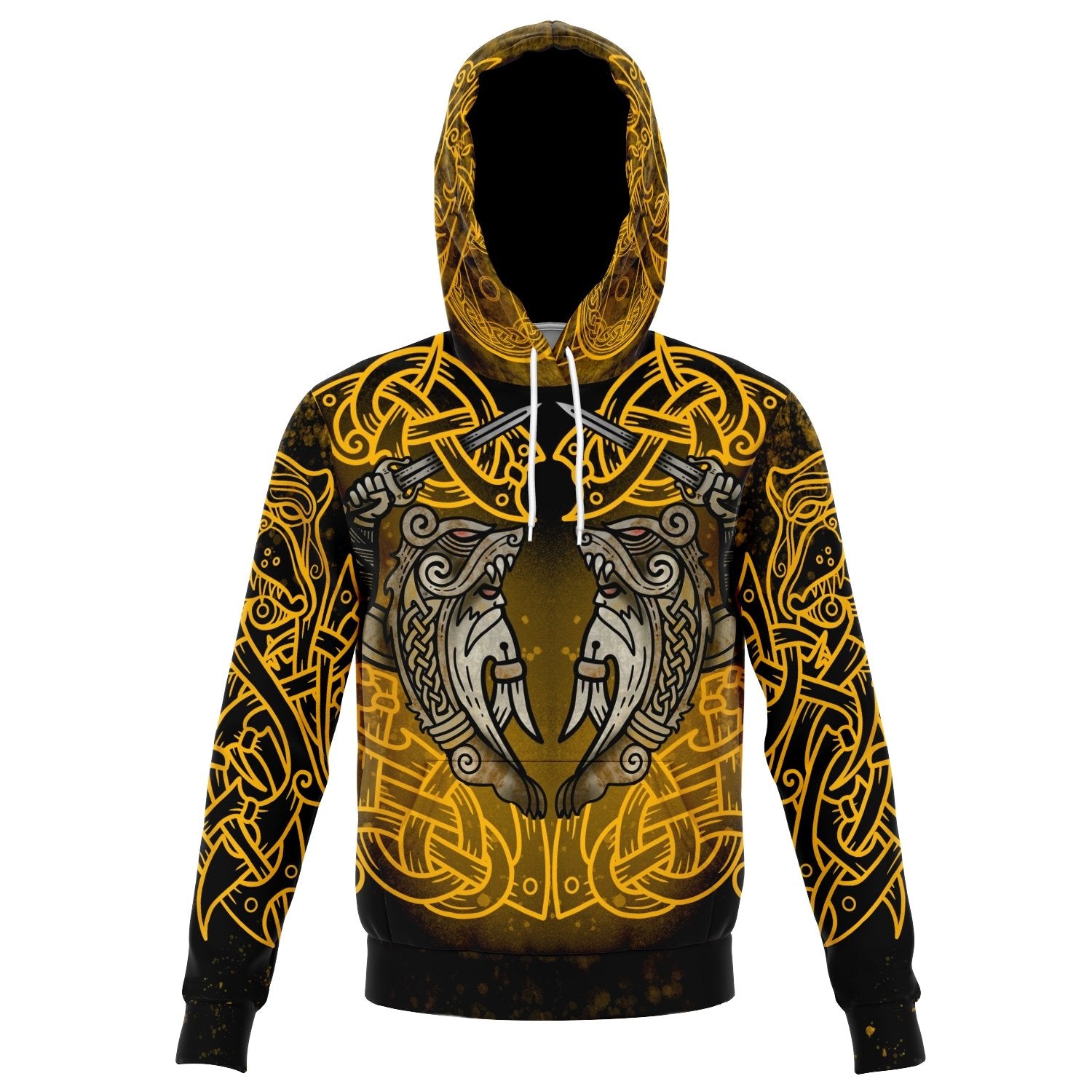 Berserker Warrior Cotton Hoodie - GOLD - VikingsBrand