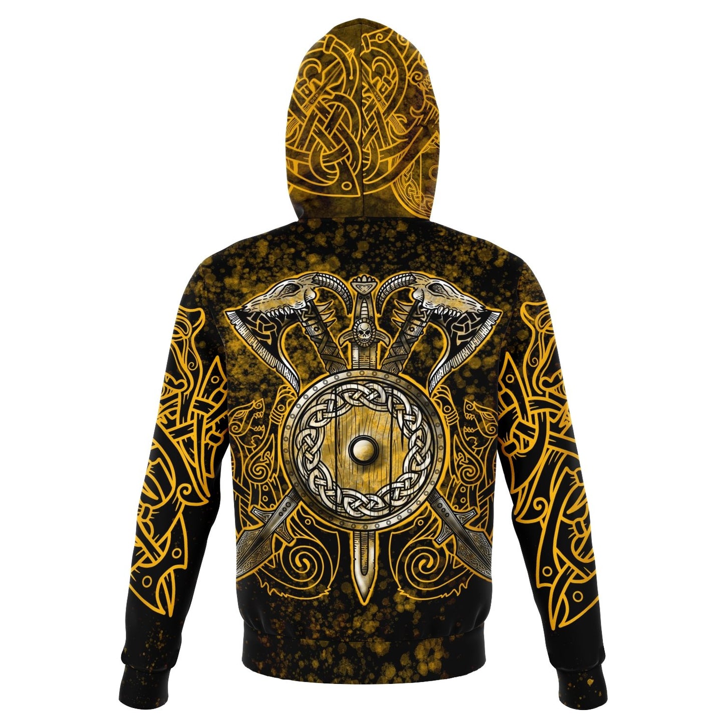 Berserker Warrior Cotton Hoodie - GOLD - VikingsBrand