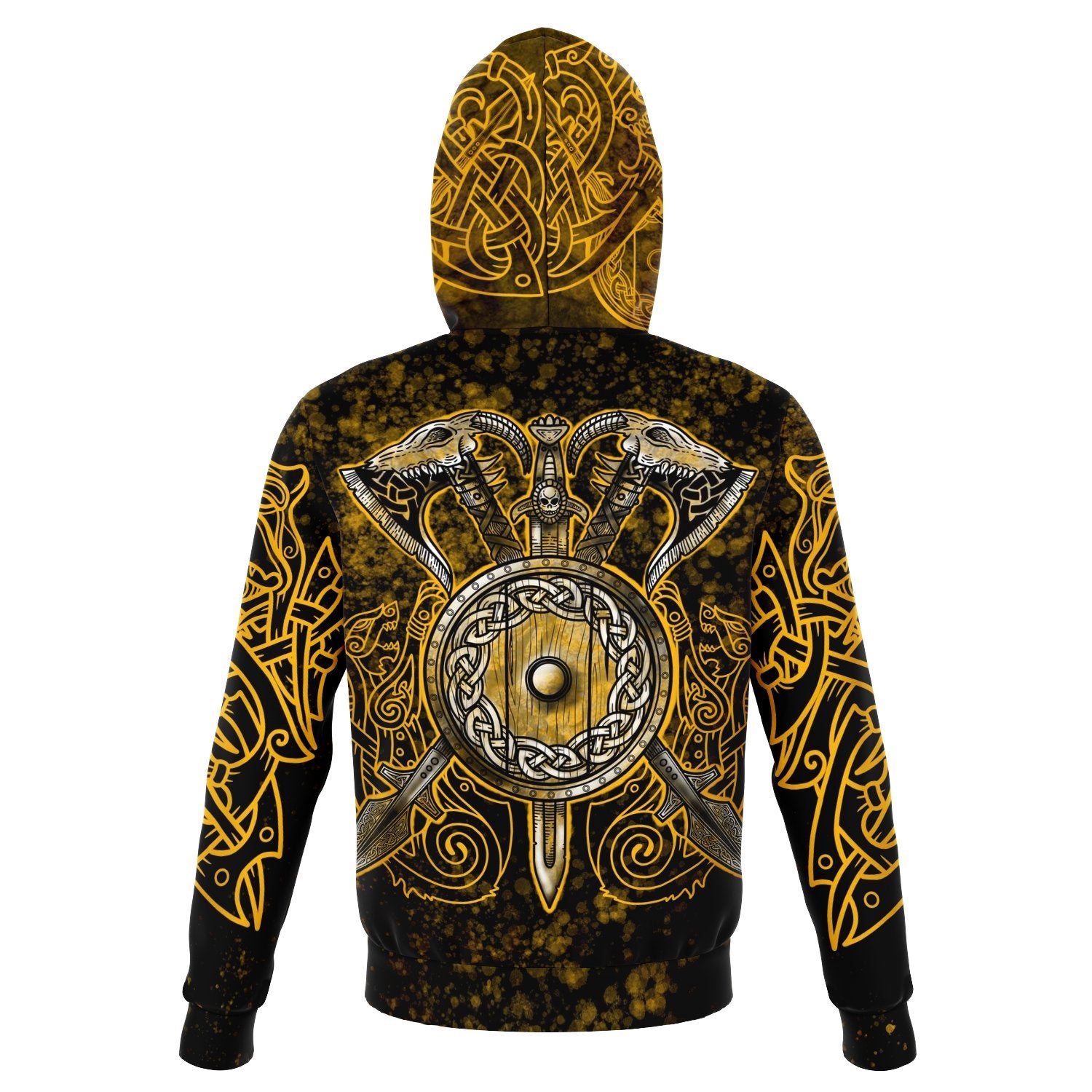 Berserker Warrior Cotton Hoodie - GOLD - VikingsBrand