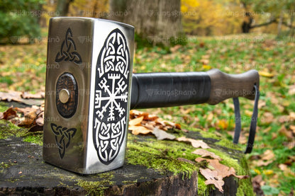 Big Viking Thor Hammer with Vegvisir
