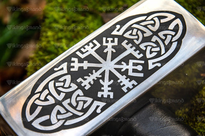 Big Viking Thor Hammer with Vegvisir