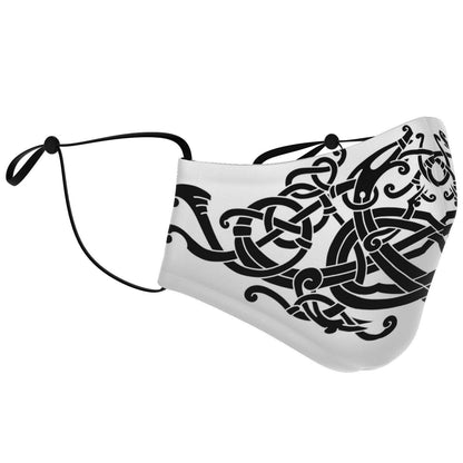Black Dragons Viking Face Mask Cover