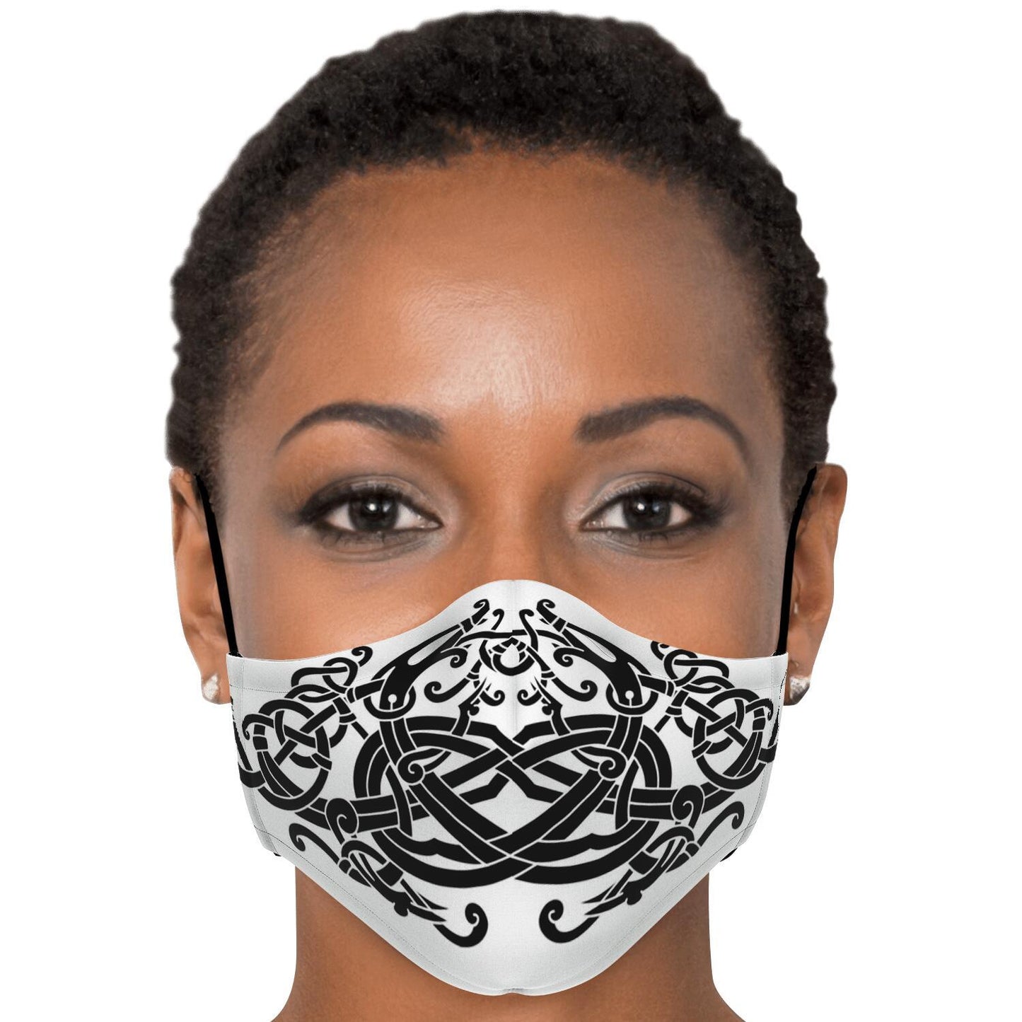 Black Dragons Viking Face Mask Cover