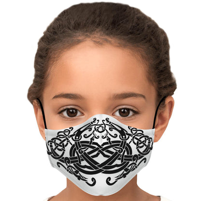 Black Dragons Viking Face Mask Cover
