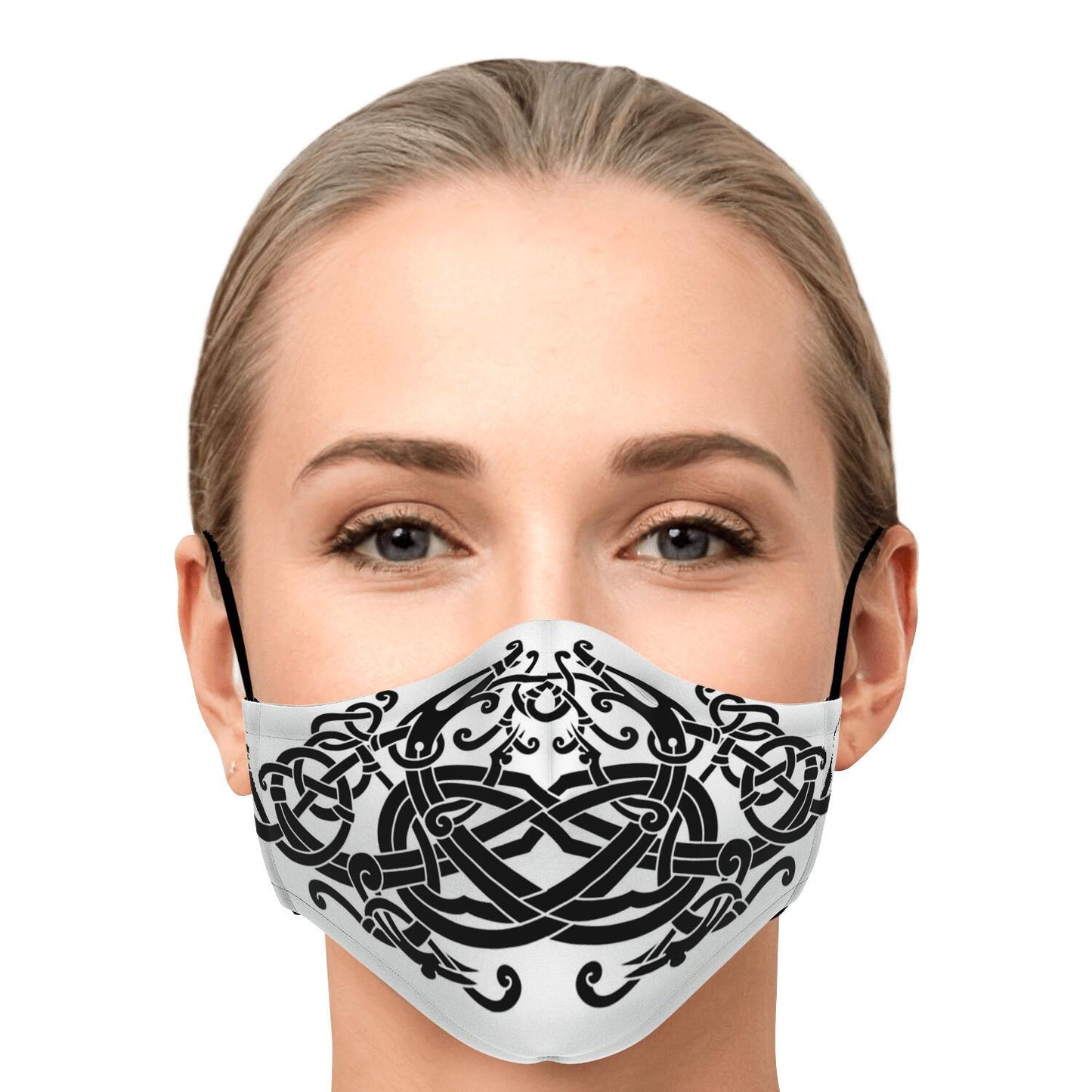 Black Dragons Viking Face Mask Cover