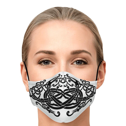 Black Dragons Viking Face Mask Cover