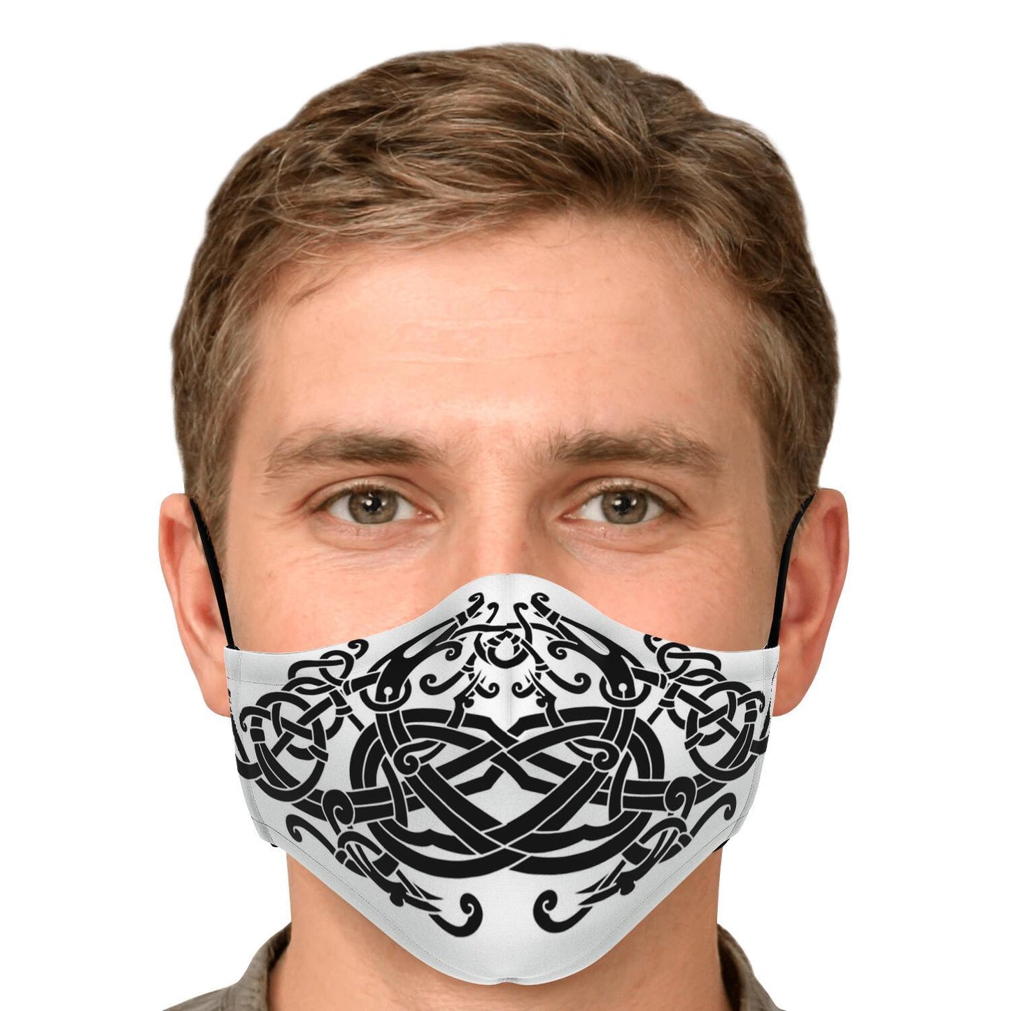 Black Dragons Viking Face Mask Cover