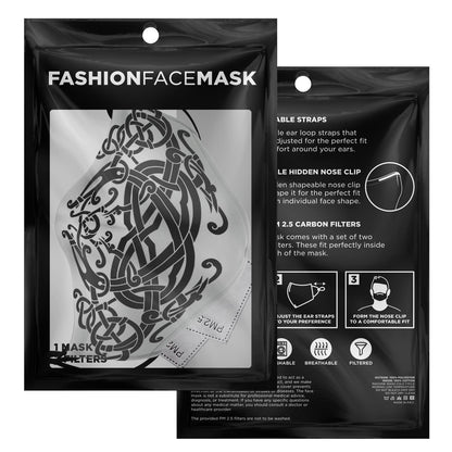 Black Dragons Viking Face Mask Cover