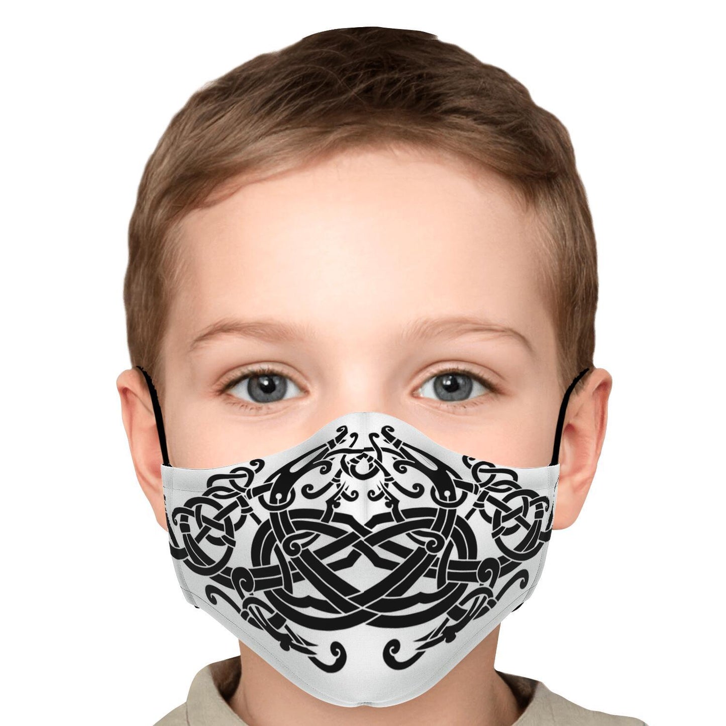Black Dragons Viking Face Mask Cover