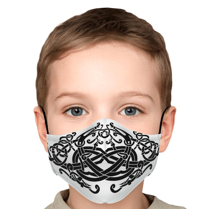 Black Dragons Viking Face Mask Cover