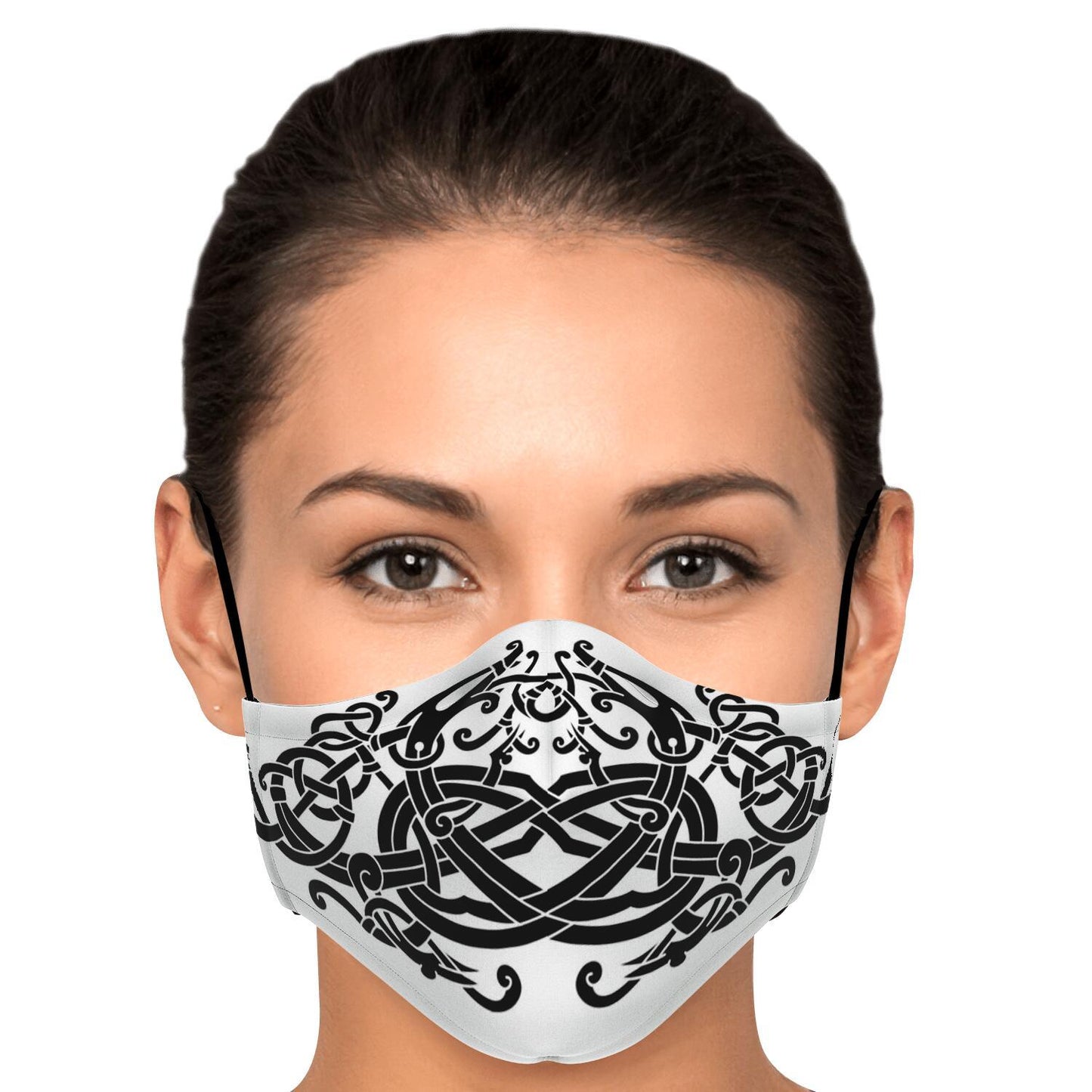 Black Dragons Viking Face Mask Cover