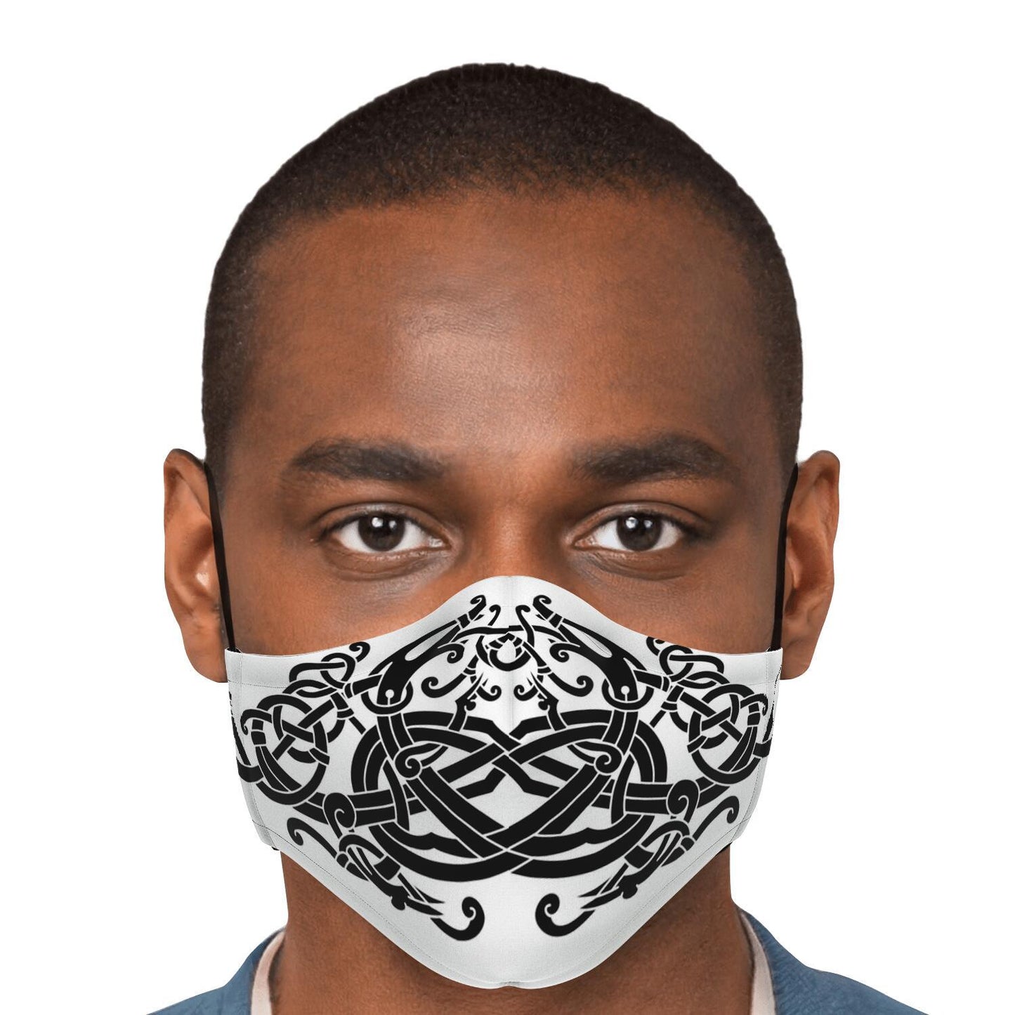 Black Dragons Viking Face Mask Cover