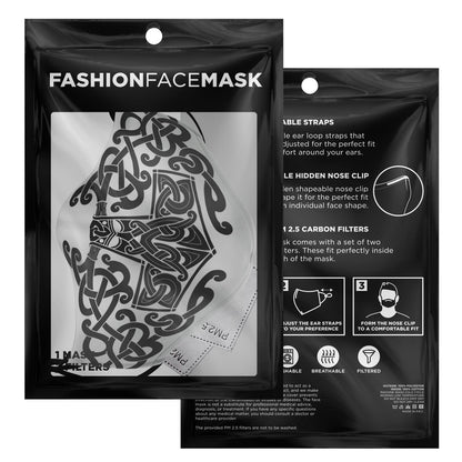 Black Mjolnir, Thor's Hammer Face Viking Face Mask Cover