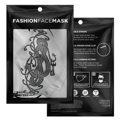 Black Viking Dragon Face Mask Cover