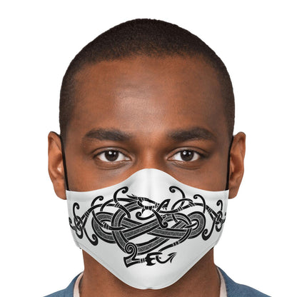 Black Viking Dragon Face Mask Cover