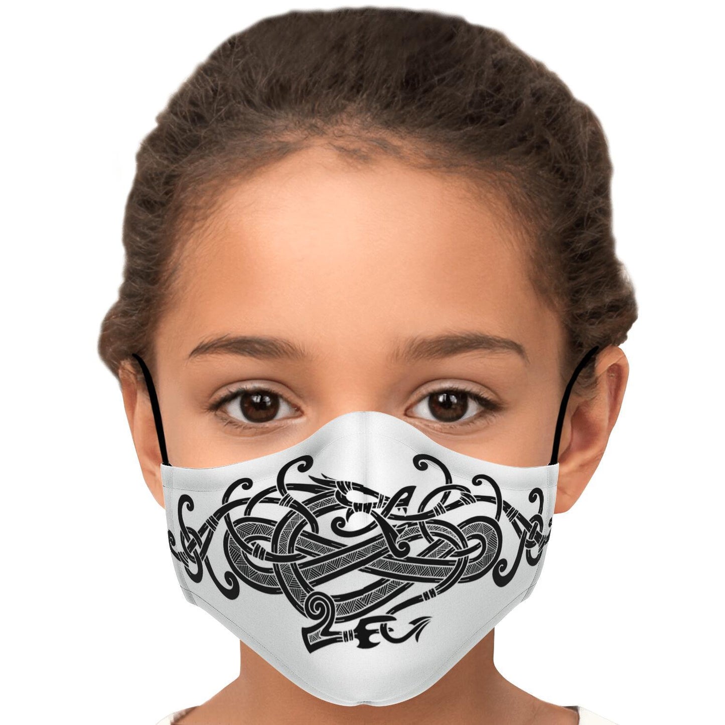 Black Viking Dragon Face Mask Cover