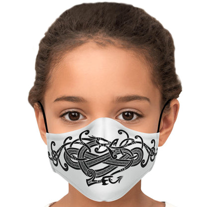 Black Viking Dragon Face Mask Cover