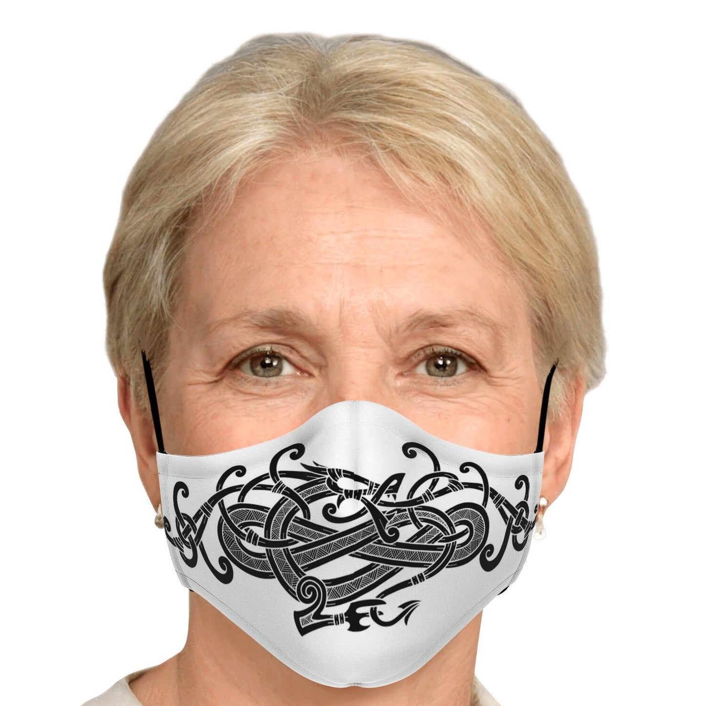 Black Viking Dragon Face Mask Cover