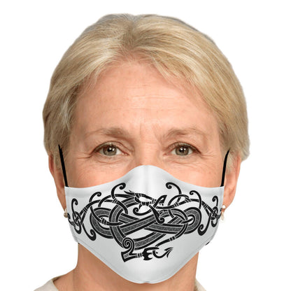 Black Viking Dragon Face Mask Cover