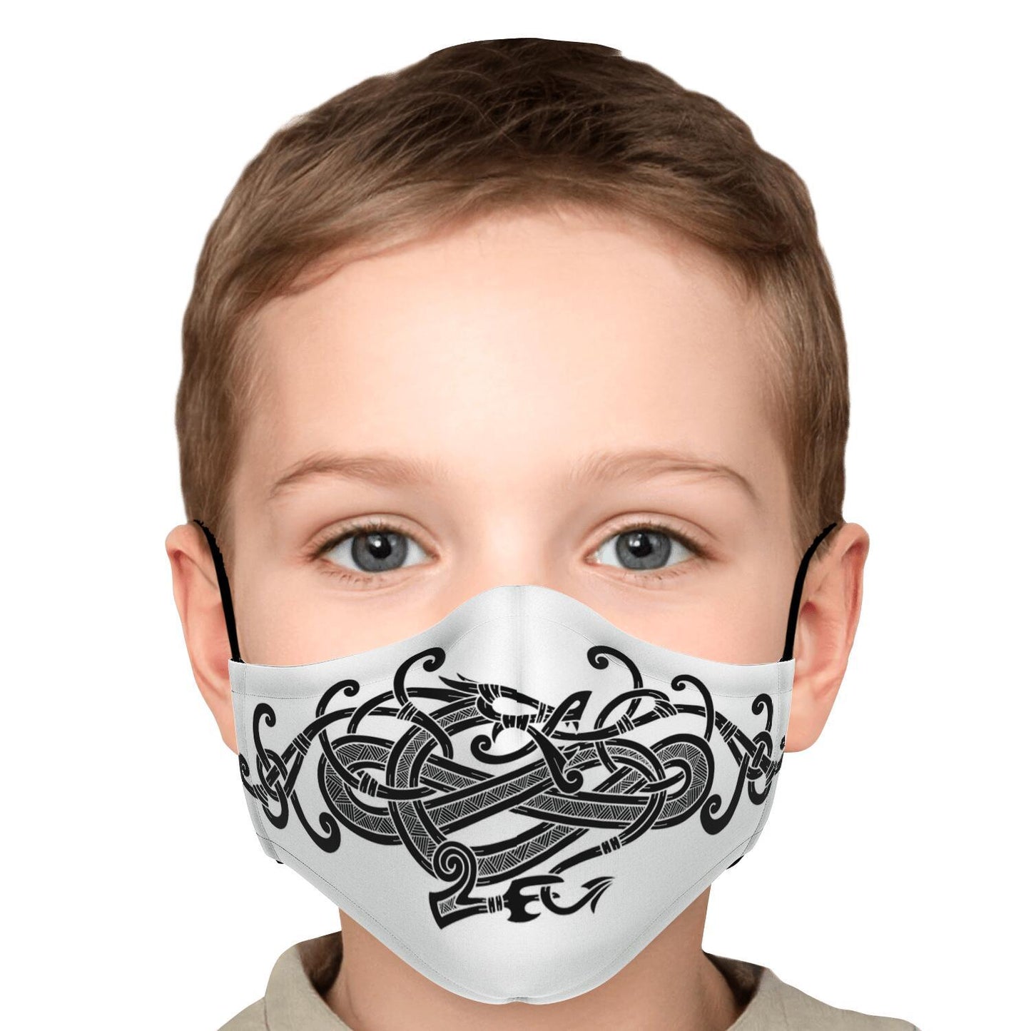 Black Viking Dragon Face Mask Cover