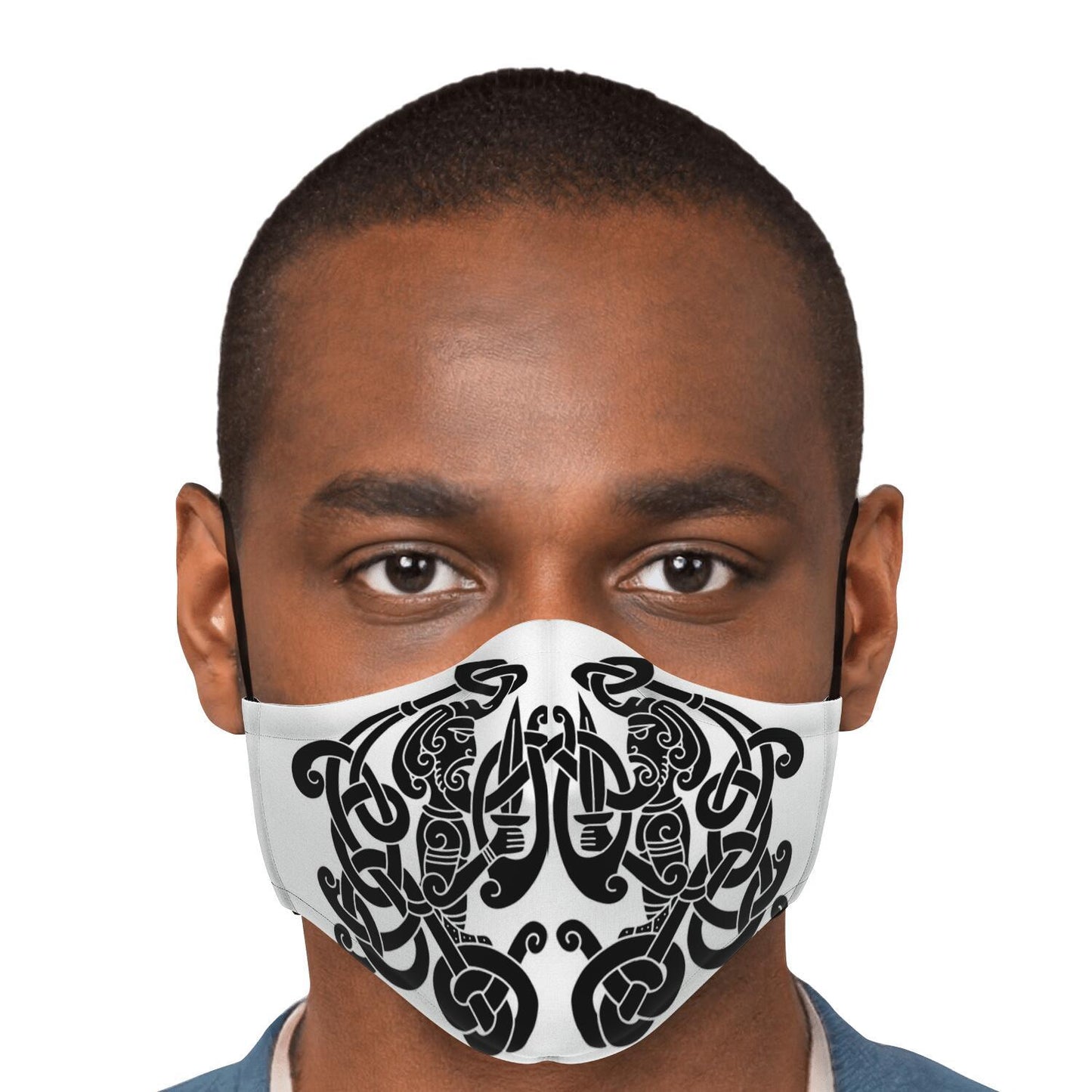 Black Viking Guards Face Mask Cover