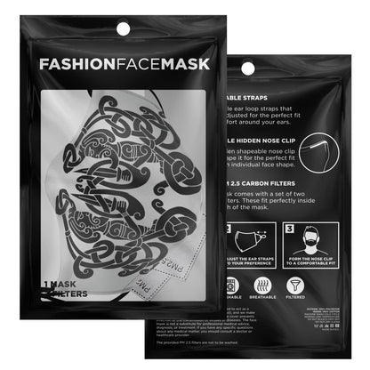 Black Viking Guards Face Mask Cover