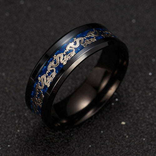 Dragon's Breath Steel Viking Wedding Band
