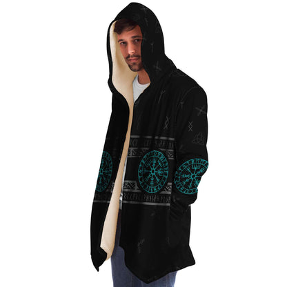 Blue Vegvisir Premium Viking Cloak