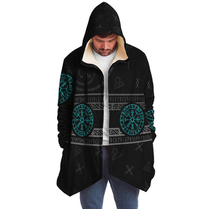 Blue Vegvisir Premium Viking Cloak