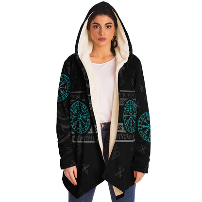 Blue Vegvisir Premium Viking Cloak