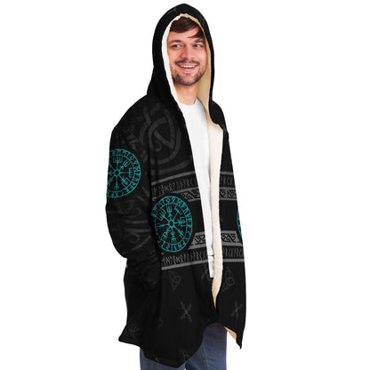 Blue Vegvisir Premium Viking Cloak