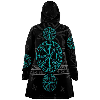 Blue Vegvisir Premium Viking Cloak