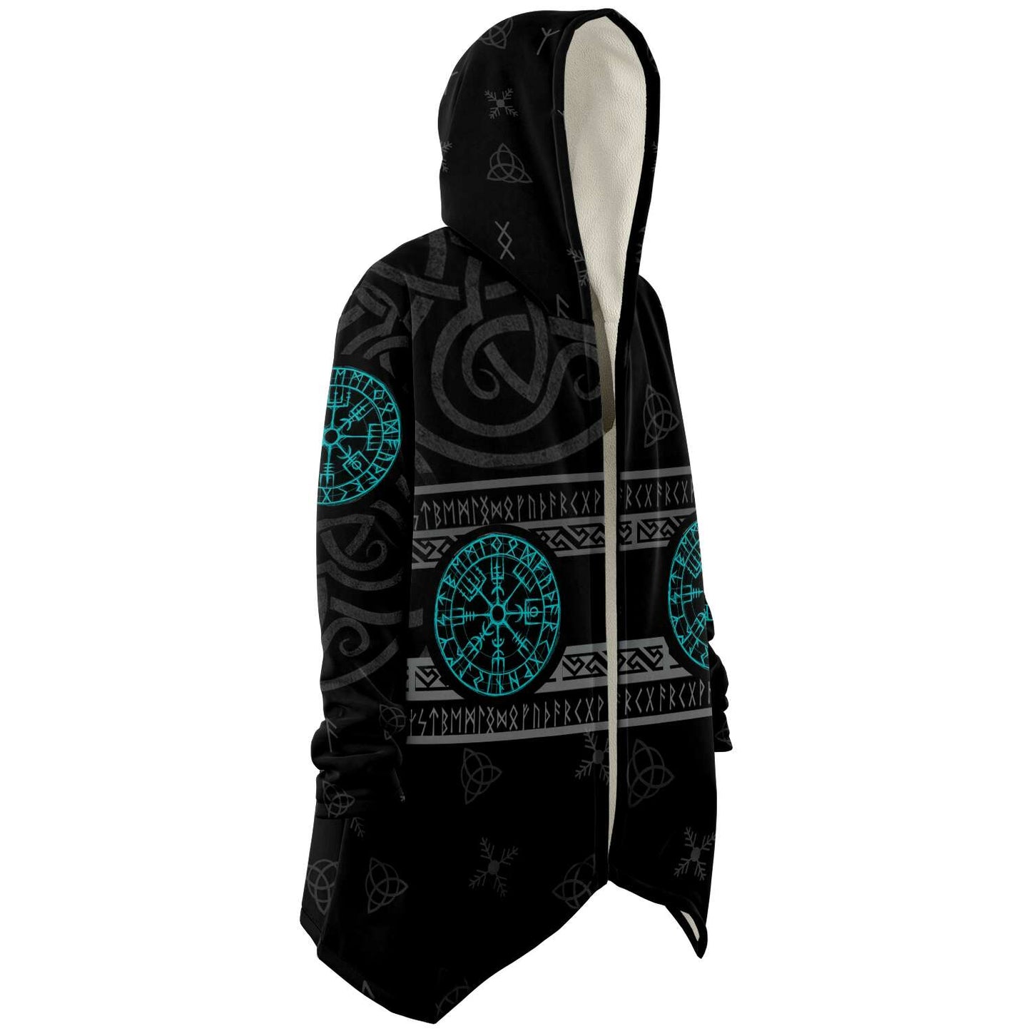 Blue Vegvisir Premium Viking Cloak