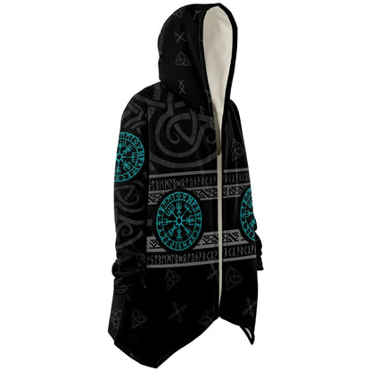 Blue Vegvisir Premium Viking Cloak