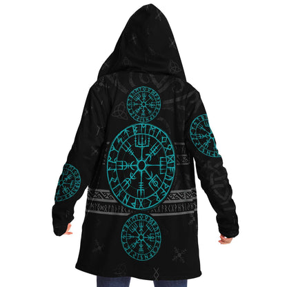 Blue Vegvisir Premium Viking Cloak