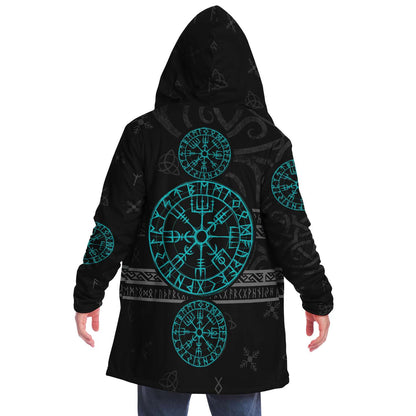 Blue Vegvisir Premium Viking Cloak