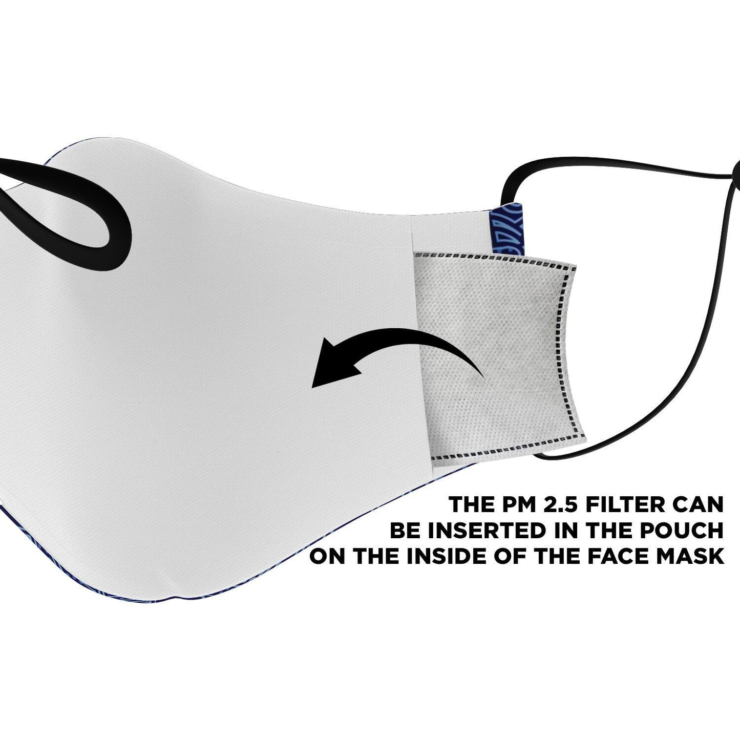 Blue Viking Patter Face Mask Cover