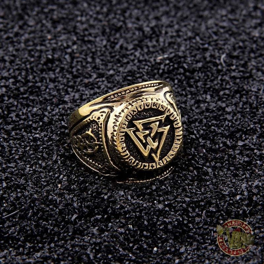 Brass Viking Valknut Ring - FLASH SALE - VikingsBrand