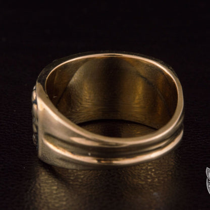 Bronze Ring with Skulls
