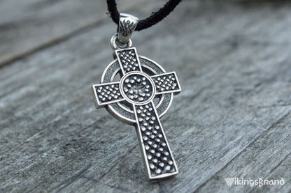 Celtic Vikings Cross with Ornament Pendant Sterling Silver Jewelry