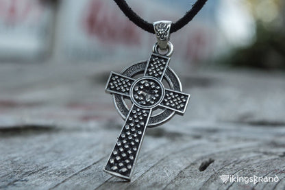 Celtic Vikings Cross with Ornament Pendant Sterling Silver Jewelry