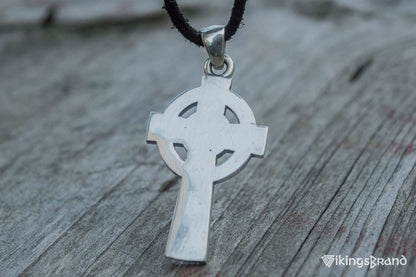 Celtic Vikings Cross with Ornament Pendant Sterling Silver Jewelry