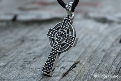Celtic Vikings Cross with Ornament Pendant Sterling Silver Jewelry